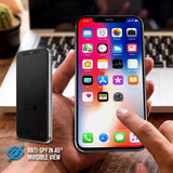 Maxboost Privacy Glass Screen Protector for iPhone Xs & iPhone X 2018 2017 (3 Packs) Tempered Glass for Apple iPhone Xs X Anti-Spy/Scratch/Fingerprint (Work with Most case) Easy Install - 3 Pack