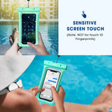 Mpow 084 Waterproof Phone Pouch Floating, IPX8 Universal Waterproof Case Underwater Dry Bag Compatible iPhone Xs Max/Xr/X/8/8plus/7/7plus Galaxy s9/s8 Note 9/8 Google Pixel up to 6.5" (Blue, Green)