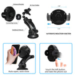 Wireless Car Charger, HoMii Automatic 10W Qi Fast Charging Car Phone Holder Dashboard & Air Vent Compatible with iPhone Xs Max/Xs/ XR/X/ 8/8 Plus, Samsung Galaxy S7/S8/S9 Note 5/7/8