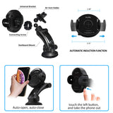 Wireless Car Charger, HoMii Automatic 10W Qi Fast Charging Car Phone Holder Dashboard & Air Vent Compatible with iPhone Xs Max/Xs/ XR/X/ 8/8 Plus, Samsung Galaxy S7/S8/S9 Note 5/7/8