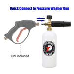 Tool Daily Foam Cannon with 1/4 Inch Quick Connector, 1 Liter, 5 Pressure Washer Spray Nozzle Tips