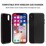 Maxjoy Wireless Car Charger iPhone X Magnetic Case Set,3- in-1 Air Vent Mount Magnetic Car Charger, 360 Degree Rotation Strong Magnetic Mount Holder with Phone Receiver Case for iPhone X, Gray Case