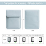 WALNEW 6" Kindle Sleeve for Kindle 4/5/Kindle Touch/Kindle Paperwhite/Kindle Paperwhite 10th, 2018/Kindle Voyage Protective Insert Sleeve Case Bag, Lightblue