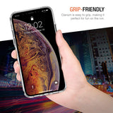 Trianium Clarium Case Designed for Apple iPhone Xs MAX Case (2018 6.5" Display ONLY) Reinforced Corner TPU Cushion and Hybrid Rigid Clear Back Plate Protection Covers [Enhanced Hand Grip] - Clear