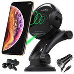 Wireless Car Charger, HoMii Automatic 10W Qi Fast Charging Car Phone Holder Dashboard & Air Vent Compatible with iPhone Xs Max/Xs/ XR/X/ 8/8 Plus, Samsung Galaxy S7/S8/S9 Note 5/7/8