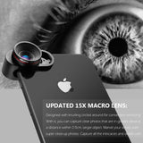 NELOMO Universal Professional HD Camera Lens Kit for Compatible with IPhone XR XS X/8/7Plus/7/6sPlus/6s, Samsung S9 Plus and Other Cellphones ( Fisheye Lens, Super Wide Angle Lens, Super Macro Lens)