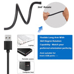 Selfie Ring Light with Cell Phone Holder Stand for Live Stream/Makeup, UBeesize LED Camera Lighting [3-Light Mode] [10-Level Brightness] with Flexible Arms Compatible with iPhone 8 7 6 Plus X Android
