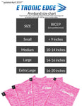 Phone Armband Sleeve: Best Running Sports PINK Arm Band Strap Holder Pouch Bag Case for Gym Exercise Fitness Workout Fits All Smartphone Cell Phones With Sweatproof for Women, Girls, Men, Kids (SMALL)