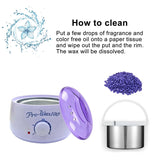 Wax Warmer, Portable Electric Hair Removal Kit for Facial &Bikini Area& Armpit-- Melting Pot Hot Wax Heater accessories Total Body Waxing Spa or Self-waxing Spa in Home For Girls & Women & Men