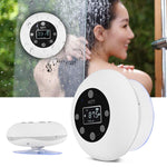 fosa IPX4 Waterproof Wireless Bluetooth Shower Speaker FM Radio Rechargeable Water Proof 2.1 Bluetooth Speaker With Stereo and Bass Audio Outputs Hands-free Call For Bathroom Beach Swimming Pool