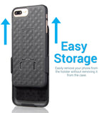 Aduro Holster Case for iPhone 8 Plus/iPhone 7 Plus (5.5") Combo Shell & Holster Slim Shell Case with Built-in Kickstand + Swivel Belt Clip Holster for Apple iPhone 8 Plus and iPhone 7 Plus ONLY