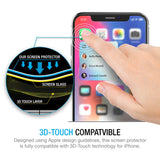 Maxboost Privacy Glass Screen Protector for iPhone Xs & iPhone X 2018 2017 (3 Packs) Tempered Glass for Apple iPhone Xs X Anti-Spy/Scratch/Fingerprint (Work with Most case) Easy Install - 3 Pack