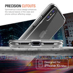 Trianium Clarium Case Designed for Apple iPhone Xs MAX Case (2018 6.5" Display ONLY) Reinforced Corner TPU Cushion and Hybrid Rigid Clear Back Plate Protection Covers [Enhanced Hand Grip] - Clear