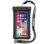 Universal Waterproof Case, IFCASE IPX8 Floating TPU Phone Dry Bag Pouch for iPhone Xs Max/XS/XR/X, iPhone 6/7/8 Plus, Samsung Galaxy S10/S9/S8/S10e, Moto G6/E5 Play/E5 Plus - 2 Pack Black