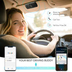AGPTEK Bluetooth Visor Speakerphone with Siri & Google Assistant Support 2 Cell Phones Bluetooth Connection for Android & iOS (T826, Black)