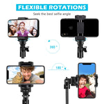 Selfie Stick Tripod, UBeesize 51" Extendable Tripod Stand with Bluetooth Remote for iPhone & Android Phone, Heavy Duty Aluminum, Lightweight
