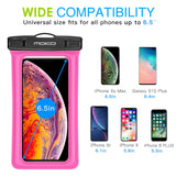 MoKo Floating Waterproof Phone Pouch [3 Pack], Waterproof Cellphone Case Dry Bag with Armband Lanyard Compatible iPhone X/Xs/Xr/Xs Max, 8/7/6s Plus, Samsung Galaxy S10/S9/S8 Plus, S10 e, Note 9/8