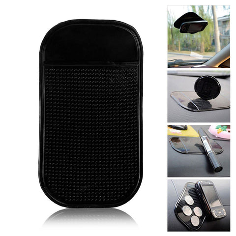 Funrarity Magic Anti-slip Non-slip Mat Car Dashboard Adhesive Mat Sticky Pad for Cell Phone Cd Electronic Devices Phone Pad Black (Pack of 5)