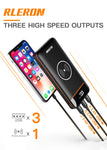 Wireless Portable Charger 25000mAh Power Bank with Digital Display LCD Screen Battery Pack with Three Outputs&Dual Inputs Huge Capacity Backup Battery Compatible Android Phones,Tablet and More
