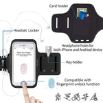 iPhone X/XR/Xs Max 8 7 6/6s Plus Armband. YOCHOS Running Armband Fits Samsung Galaxy S9 + S8/S7/S6 Edge Note 9/8 LG G6 with Adjustable Elastic Band & Key Holder【Face Recognition Access】