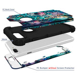 Hocase iPhone 8 Plus Case, iPhone 7 Plus Case, Heavy Duty Shockproof Protection Hard Plastic+Silicone Rubber Hybrid Protective Case for iPhone 7 Plus/iPhone 8 Plus - Mandala in Galaxy