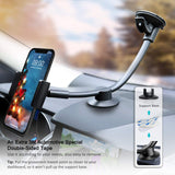 Car Phone Mount, Newward 2 Clamps Long Arm Universal Windshield Dashboard Cell Phone Holder for iPhone X 8 7 Plus 6 6s Plus 5s SE,Samsung Galaxy S9 S8 S7 S6 S5 Note,Google,LG and Other Smartphones