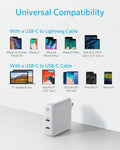 Anker 60W 2-Port USB C Charger, PowerPort Atom PD 2 [GaN Tech] Ultra Compact Foldable Type C Wall Charger, Power Delivery for MacBook Pro/Air, iPad Pro, iPhone XR/XS/Max/X/8, Pixel, Galaxy, and More