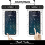 ZEINZE Waterproof Case Universal Waterproof Phone Bag Pouch Drag Bag for iPhone Xs 6 6S 7 Plus 5 5S 5C Galaxy S8 S7 S6 S5 S4 Note 5 4 3 Google Pixel HTC LG Sony Moto Devices Up to 6" Pack of 4