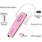 Bluetooth Headset V4.1,Bluetooth Headphones with Noise Cancelling Mic,Hands Free Wireless Earbuds for iPhone 8 7 Plus 6s plus 5s iPad Samsung Android Galaxy S8 S7 or Other Cell Phones,Pink