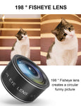 Phone Camera Lens Kit, 6 in 1 Cell Phone Camera Lens with 18X Zoom Telephoto Lens/Fisheye/Wide Angle& Macro Lens(Screwed Together)/Teleconverter/CPL, Compatible iPhone, Samsung & More