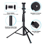 Selfie Stick Tripod, UBeesize 51" Extendable Tripod Stand with Bluetooth Remote for iPhone & Android Phone, Heavy Duty Aluminum, Lightweight