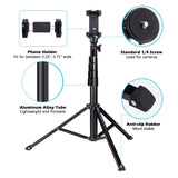 Selfie Stick Tripod, UBeesize 51" Extendable Tripod Stand with Bluetooth Remote for iPhone & Android Phone, Heavy Duty Aluminum, Lightweight
