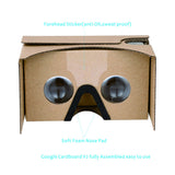 Google Cardboard v2 by IHUAQI 2 Pack with Headstrap Fully Assembled Compatible with Android and iPhone Up to 6inch Including Comfortable Nose Foam and Forehead Pad