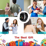 Smart Watch,Bluetooth Smartwatch Touch Screen Wrist Watch with Camera/SIM Card Slot,Waterproof Smart Watch Sports Fitness Tracker Android Phone Watch Compatible with Android Phones Samsung (Black)