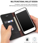 iPhone 6S Plus Case iPhone 6 Plus Case, SINIANL Leather Case Flip Folio Book Case Wallet Cover with Card Slots & ID Holder Kickstand Feature and Magnetic Closure for iphone 6 Plus / 6S Plus Black