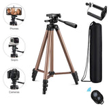 Eocean Tripod, 50-inch Video Tripod for Cellphone with iOS Andriod System, Universal Tripod for Gopro and Camera with Wireless Remote, Compatible with iPhone Xs/Xr/Xs MaX/X/8/Galaxy Note 9/S9/Google