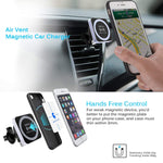 DOCA Magnetic Wireless Car Charger, QI Wireless Car Charger Air Vent Mount Holder for i Phone XR,XS,Max,X,8,8P, Samsung Galaxy Note 8 S8/S8 Plus S7 Edge and All Wireless Enabled Devices