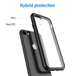 JETech Case for Apple iPhone 8 and iPhone 7, 4.7-Inch, Shock-Absorption Bumper Cover, Anti-Scratch Clear Back, Black