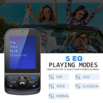 FM Transmitter, Nulaxy 1.8" Color Screen Bluetooth FM Transmitter Wireless In-Car Radio Adapter w/ Car Battery Voltage Reading, Handsfree Calling, USB Drive, TF Card, AUX, EQ Mode - KM34, Black