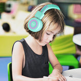 Elecder i37 Kids Headphones Children Girls Boys Teens Foldable Adjustable On Ear Headsets 3.5mm Jack Compatible iPad Cellphones Computer MP3/4 Kindle Airplane School Tablet Purple/Green
