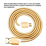 [2Pack] iEugen Micro USB Cable, 5 Ft Micro USB Fast Charging Cord Charging Nylon Braided Replacement High Speed Data Sync Charger Compatible with Kindle Touch 2011 Kindle Fire Keyboard-Gold+Silver
