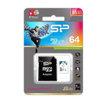 Silicon Power-64GB High Speed MicroSD Card with Adapter