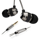 Betron B25 Noise Isolating in Ear Canal Headphones Earphones with Pure Sound and Powerful Bass for iPhone, iPad, iPod, Samsung Smartphones and Tablets (Black Without Remote)