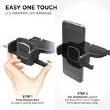 iOttie Easy One Touch 4 CD Slot Car Mount Phone Holder || iPhone Xs Max R 8 Plus 7 Samsung Galaxy S10 E S9 S8 Plus Edge, Note 9 & Other Smartphones