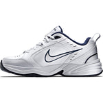 Nike Men's Air Monarch IV Cross Trainer, White/Metallic Silver/Midnight Navy, 10.0 Regular US