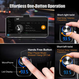 ABOX Trekpow F10 Bluetooth FM Transmitter for Car-Wireless Bluetooth 4.2 in-Car Radio Adapter Car Kit with Handsfree Calling, 3 USB Ports, LED Display, Support TF Card, U-Disk, AUX Output