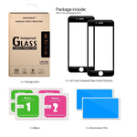 (Pack of 2) Screen Protector for iPhone 7 Plus 8 Plus, Akwox Full Cover iPhone 7 Plus 8 Plus Tempered Glass Screen Protector with ABS Curved Edge Frame, Anti-Fingerprint (Black)