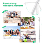 BlitzWolf Bluetooth Selfie Stick Tripod, Extendable Phone Tripod Selfie Stick with Wireless Remote and Mini Pocket Selfie Stick for iPhone X/8/8P/7/7P/6s/6, Galaxy S9/S8/S7/Note 9/8, Huawei and More