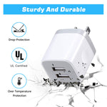 X-EDITION USB Wall Charger,4-Pack 2.1A Dual Port USB Cube Power Adapter Wall Charger Plug Charging Block Cube for Phone 8/7/6 Plus/X, Pad, Samsung Galaxy S5 S6 S7 Edge,LG, ZTE, HTC, Android (White)