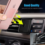 Mount Metal Plate with Adhesive for Magnetic Cradle-Less Mount -X4 Pack 2 Rectangle and 2 Round (Compatible with WizGear mounts) (Rose Gold)